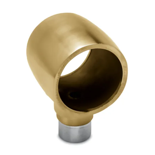 Messing matt Design Rohr 38,1 mm Kugelrohradapter