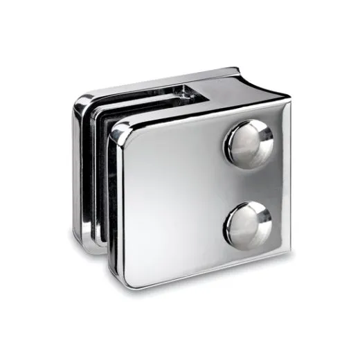 Chrom Design Glasklemme 23 - Rohr 38,1 mm - Glas 4-8.76mm
