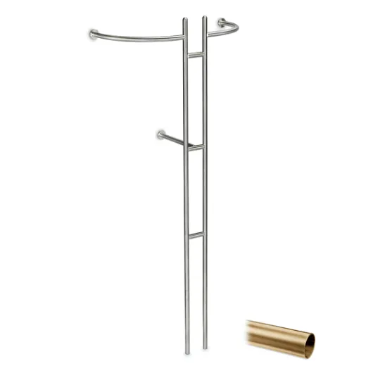 Messing matt Design Garderobe Modell 20720 - 25,4 mm