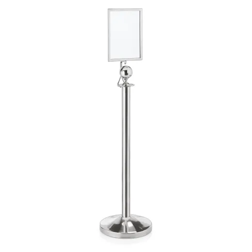 Schilderhalter f�r Abgrenzungspfosten Chrom Design - PRO-K