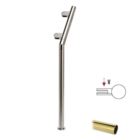 Hustenschutz Pfosten 20-171-25 rechts - Rohr  25.4 mm - Messing Design