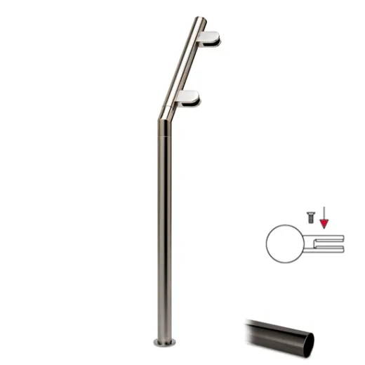 Hustenschutz Pfosten 20-171-25 links - Rohr  25.4 mm - Anthrazit schwarz Design