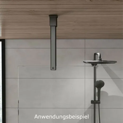 Anthrazit Design Vierkant 20x20 mm Glas-Rohrhalter 180