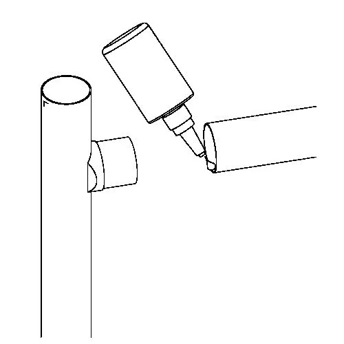Anthrazit Design Rohradapter f�r Rohr 38,1 mm -> 25,4 mm