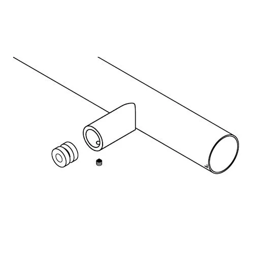 Abstandhalter flach Anthrazit Design Rohr 38,1 mm