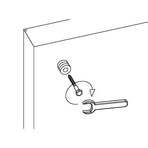 Abstandhalter flach Anthrazit Design Rohr 38,1 mm