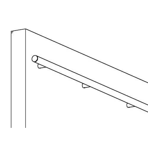 Abstandhalter flach Anthrazit Design Rohr 38,1 mm