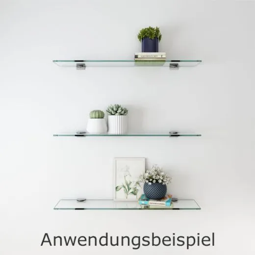 Glasplattentrger 221108 Edelstahl Design Glas 06-08 mm Wandmontage