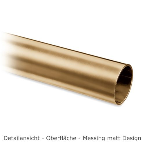 Hustenschutz Pfosten 20-121-25 links - Rohr  25.4 mm - Messing matt Optik