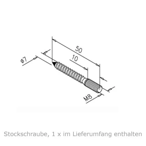 Edelstahl Design Handlauftr�ger glatt & Rohr Blindmontage