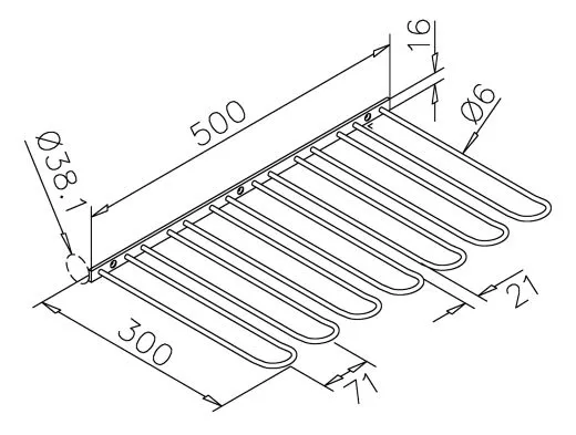 Chrom Design Glserhalter 6-fach - 300 mm