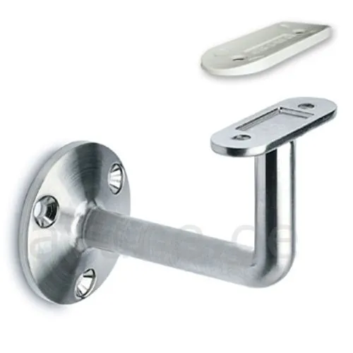 Edelstahl Design Handlauftrger glatt & Rohr Schraubmontage