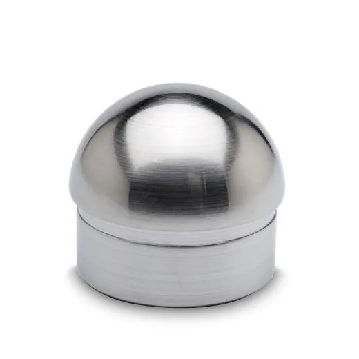 Endkappe halbrund fr Rohr 25,4 mm Edelstahl Design
