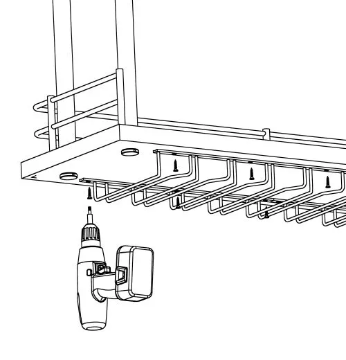 Edelstahl Design Glserhalter 5-fach - 350 mm
