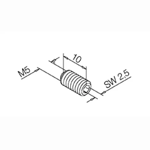 Anthrazit Design Madenschraube M 5x10 - 10 St�ck