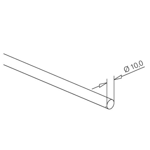 Messing Design Stab 10mm - Zuschnitt nach Wunsch