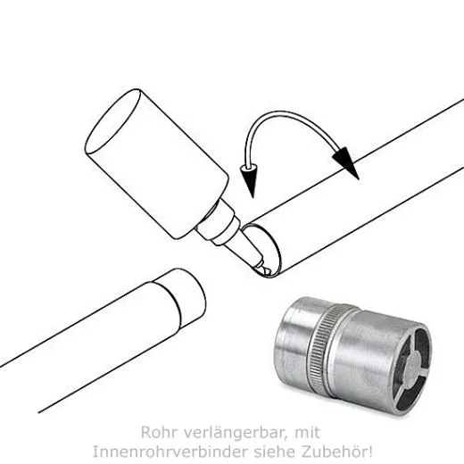 Messing Design Rohr 19mm - ganze L�nge 200 cm