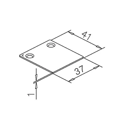 Endkappen Serie 41 - 1 Paar Edelstahl-Design Glas 16.76 - 17.52 mm