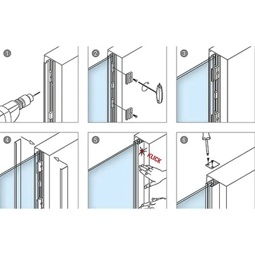 Endkappen Serie 41 - 1 Paar Edelstahl-Design Glas 16.76 - 17.52 mm