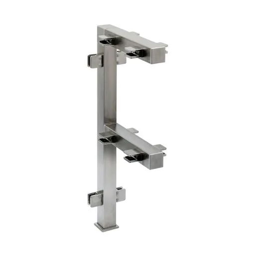 Hustenschutz Pfosten 20x20 - 20-13320 mitte - Edelstahl matt Design