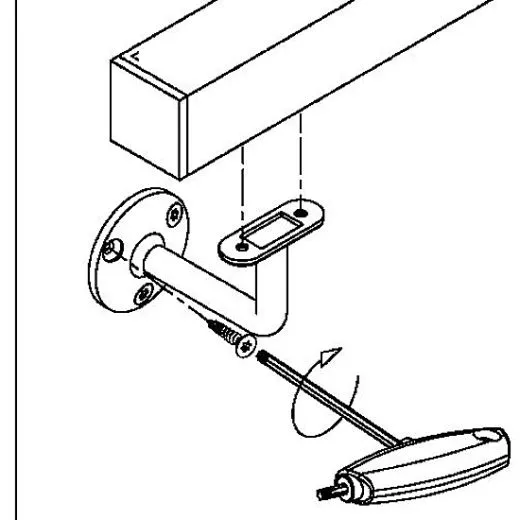Messing Design Handlaufhalter glatt & Rohr Schraubmontage