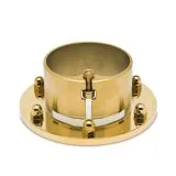 Messing Design Rohr 101,6 mm Wand- & Bodenflansch