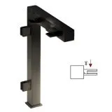 Hustenschutz Pfosten Anthrazit schwarz 20x20 - 20-132120 - links