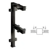 Hustenschutz Pfosten Anthrazit schwarz 20x20 - 20-133220 - mitte