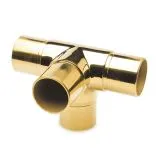 Messing Design Rohr 25,4 mm Rohrverbinder T+1x90