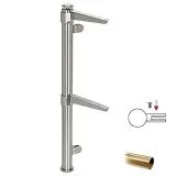 Hustenschutz Pfosten 20-112-38 links - Rohr  38.1 mm - Messing matt Optik