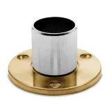 Messing matt Design Rohr 50,8 mm Wand- und Bodenflansch