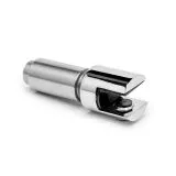 Chrom Design Einsteck Rohrhalter gerade f�r Rohr � 19 mm