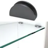 Glasbodentr�ger 201008 Anthrazit Design Glas 06-08 mm Wandmontage
