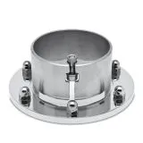 Chrom Design Rohr 101,6 mm Wand- & Bodenflansch