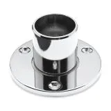 Chrom Design Rohr 38,1 mm Wand- und Bodenflansch