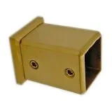 Messing matt Design Vierkant 20x20 mm Wandflansch 90�