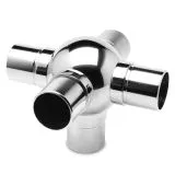Chrom Design Rohr 38,1 mm Kugelrohrverbinder Kreuz +90�