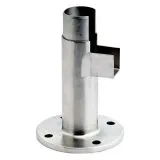 Edelstahl Bodenhalterung Endst�ck f�r Nutrohr � 48,3 mm