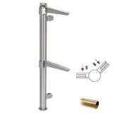 Hustenschutz Pfosten 20-112-38 45 - Rohr  38.1 mm - Messing matt Optik