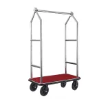 VOYAGER - Gepckwagen - Luggage Trolley - Edelstahl/rot