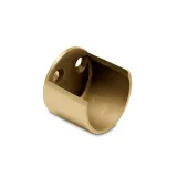 Messing matt Design Rohr 38,1 mm Wandflansch offen