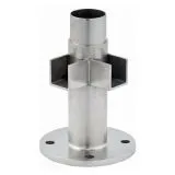 Edelstahl Bodenhalterung Eckst�ck Nutrohr � 48,3 mm