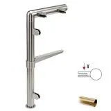 Hustenschutz Pfosten 20-131-38 rechts - Rohr � 38.1 mm - Messing matt Optik
