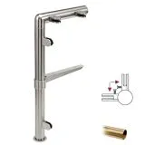 Hustenschutz Pfosten 20-131-38 90� - Rohr � 38.1 mm - Messing matt Optik