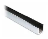 Alu U-Profil 15x15x15mm Chrom Design - Zuschnitt