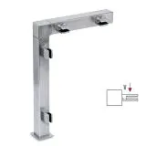 Hustenschutz Pfosten Edelstahl 20x20 - 20-132120 - links