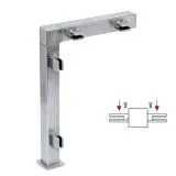 Hustenschutz Pfosten 20x20 - 20-13220 mitte - Edelstahl matt Design