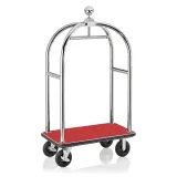 DRIFT - Gepckwagen - Luggage Trolley - Chrom-Design/rot