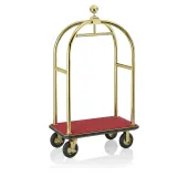DRIFT - Gepckwagen - Luggage Trolley - Titanium-Gold/Rot