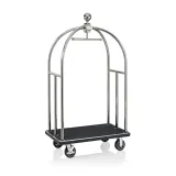 UNITY - Gepckwagen - Luggage Trolley - Chrom-Design/schwarz